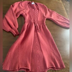 Stylish Pink Knit teen girl Dress